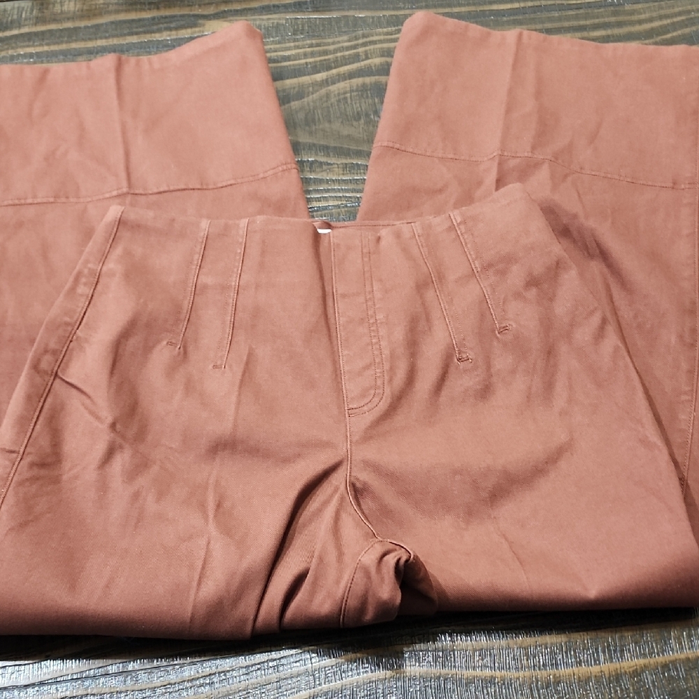 Rust High-Waisted Pants